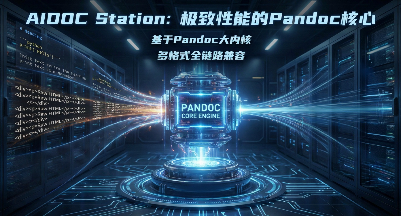 AIDOC Station: 极致性能的Pandoc核心